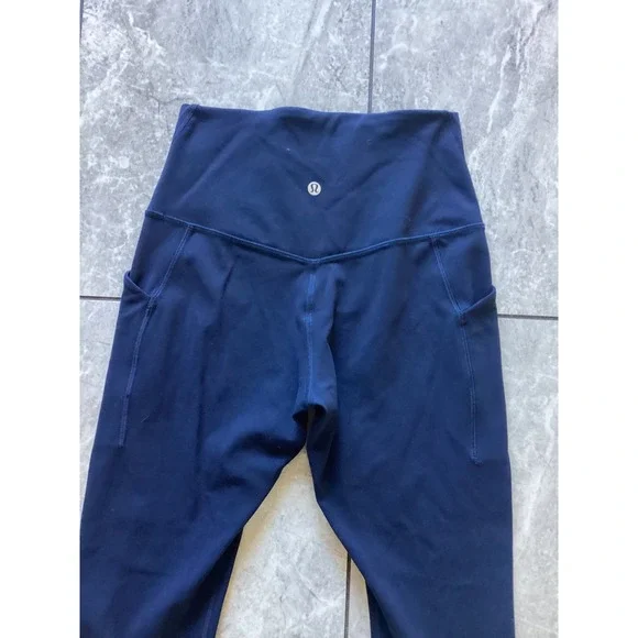Lululemon Align High Rise Pocket Leggings Navy Blue Size 6 - Picture 2 of 4